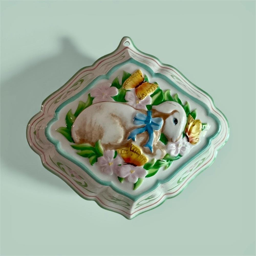 Vintage 1986 Franklin Mint Lamb from The Cordon Bleu Porcelain Mould Collection